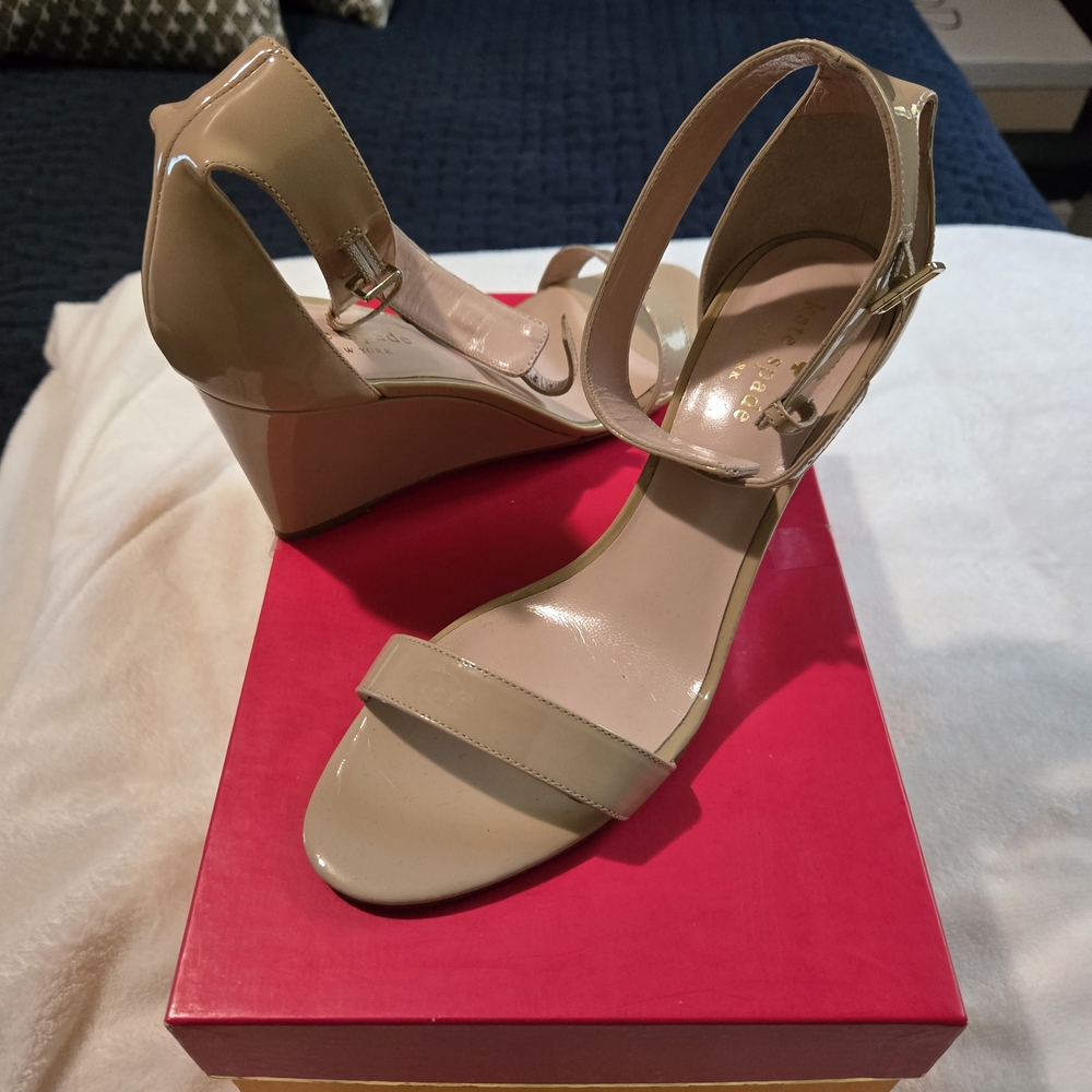 Kate Spade Tan Wedge Shoes